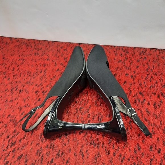 Life Stride Teller Slingback Buckle Ankle Strap Pump Peep Toe Heel Black SZ 11W - Picture 10 of 14